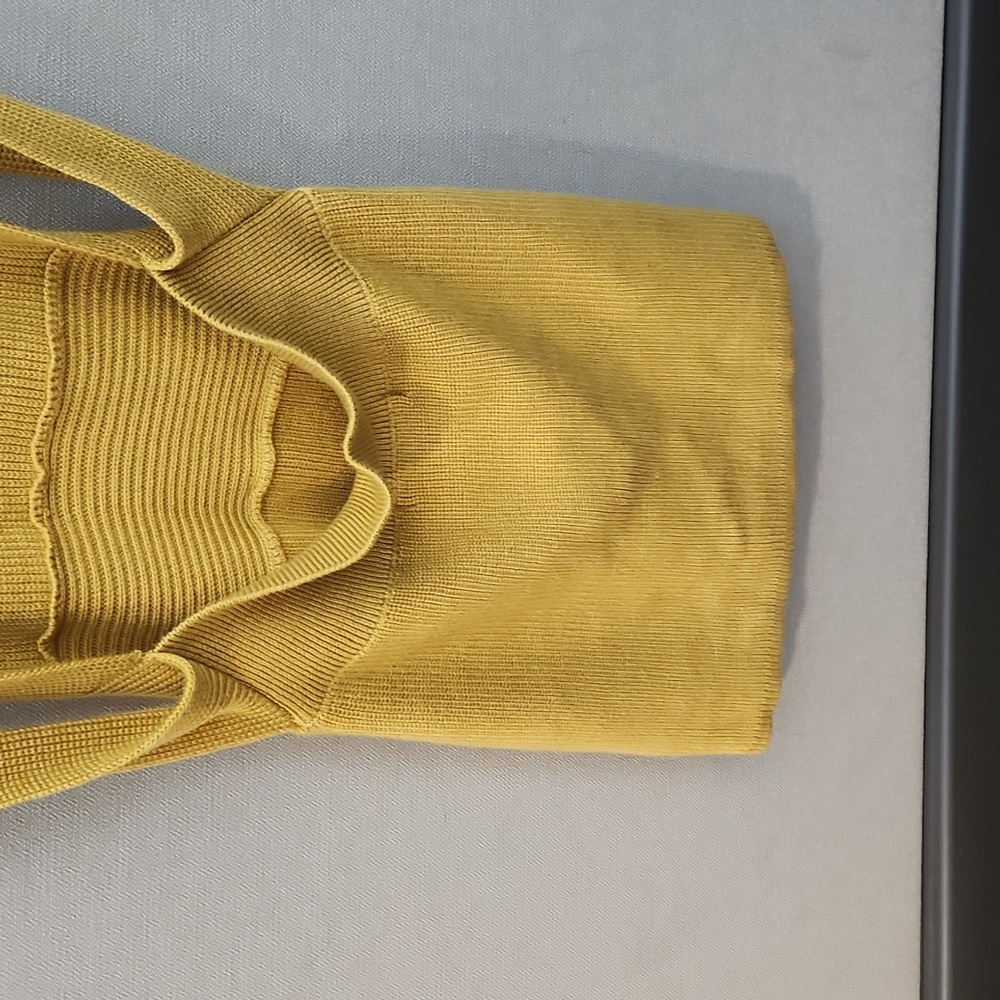 Free People Mustard Yellow Knit Bow Strap Dress - Picture 6 of 16